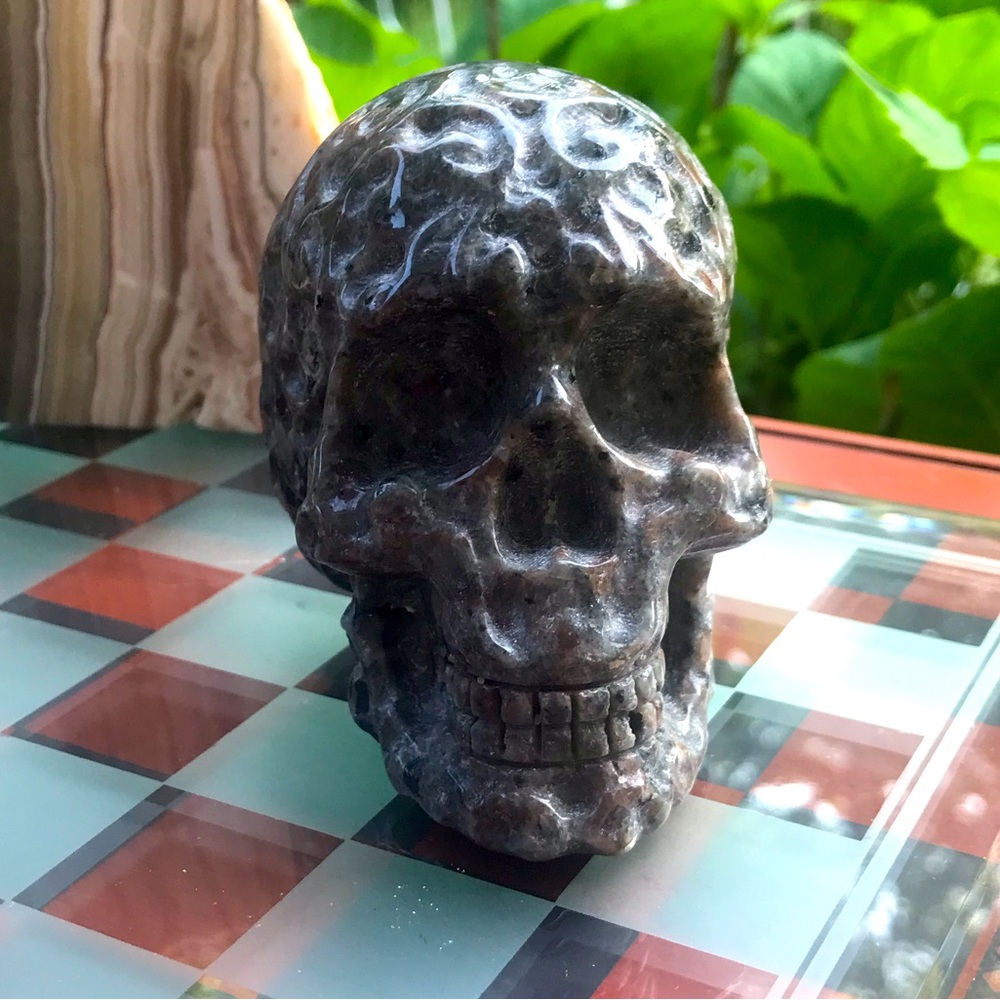 Natural Yooperlite Hand Carved Skull